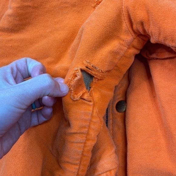 Vintage DJ'S Blaze Orange Wear Fuzzy Lined Outdoors Hunting Jacket Medium 80s - Picture 8 of 8
